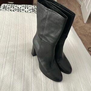 NEW Maje Fanette Pointed-Toe mid calf heeled Boots Size 41
